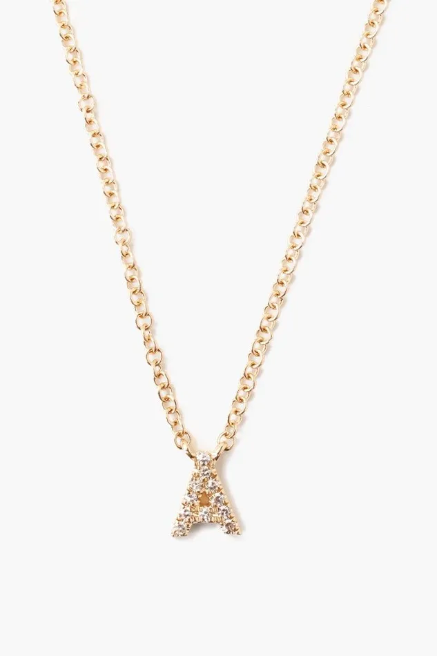 14k Gold And White Diamond Initial Necklace Women Chan Luu Necklaces