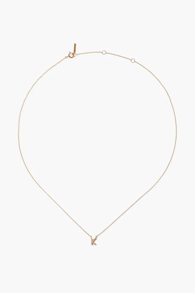 14k Gold And White Diamond Initial Necklace Women Chan Luu Necklaces