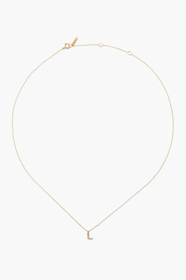 14k Gold And White Diamond Initial Necklace Women Chan Luu Necklaces