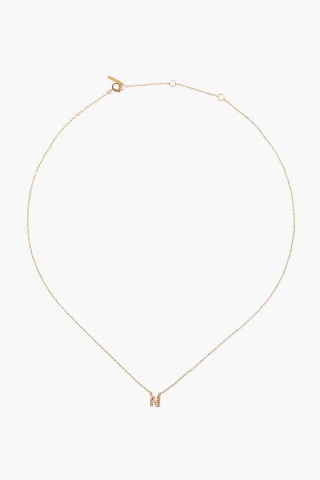 14k Gold And White Diamond Initial Necklace Women Chan Luu Necklaces