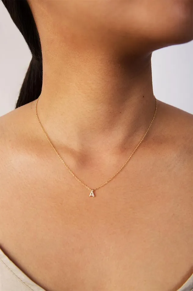14k Gold And White Diamond Initial Necklace Women Chan Luu Necklaces