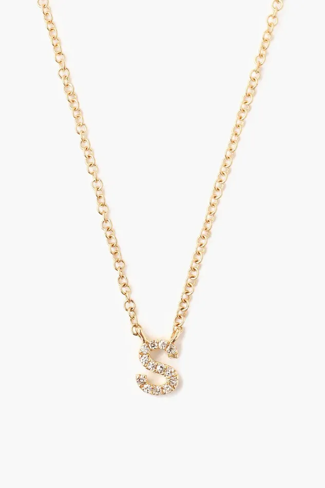 14k Gold And White Diamond Initial Necklace Women Chan Luu Necklaces