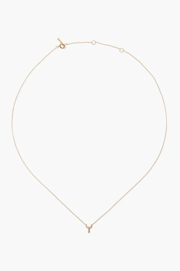 14k Gold And White Diamond Initial Necklace Women Chan Luu Necklaces