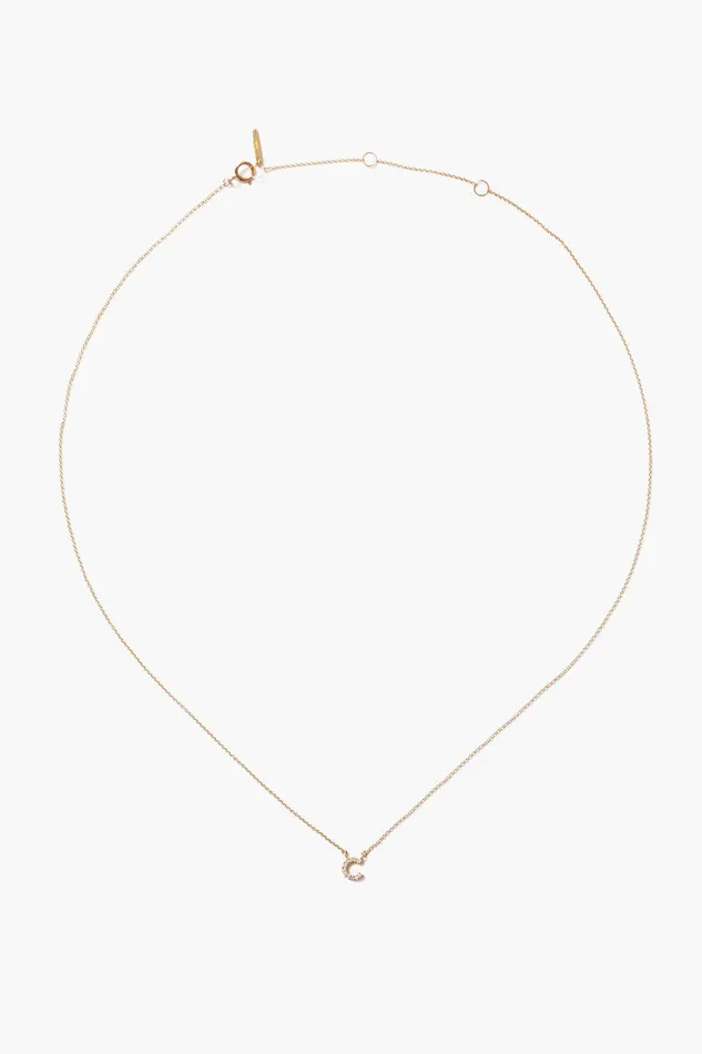 14k Gold And White Diamond Initial Necklace Women Chan Luu Necklaces