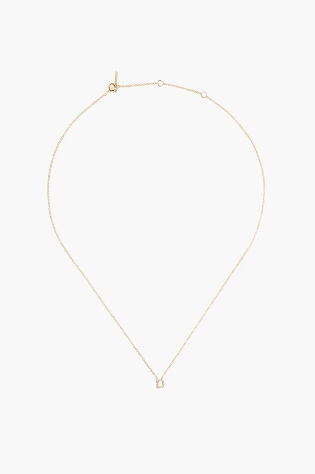 14k Gold And White Diamond Initial Necklace Women Chan Luu Necklaces