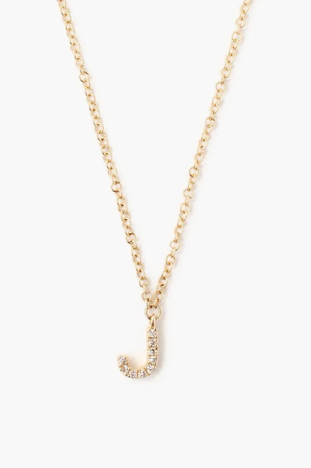 14k Gold And White Diamond Initial Necklace Women Chan Luu Necklaces