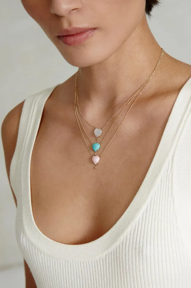 14k Heart Necklace Turquoise Women Chan Luu Necklaces