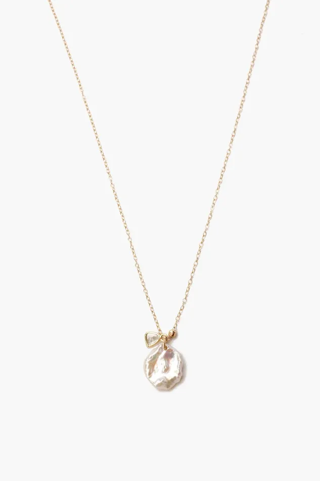 14k Keshi Pearl And Sliced Champagne Diamond Necklace Women Chan Luu Necklaces