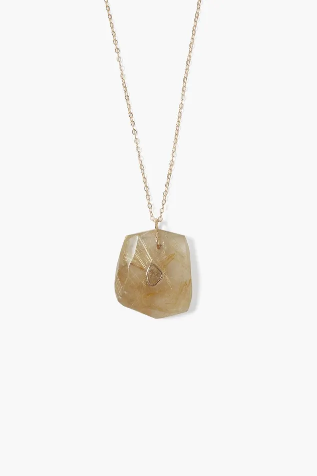 14k River Necklace Rutilated Quartz Women Chan Luu 14k Fine