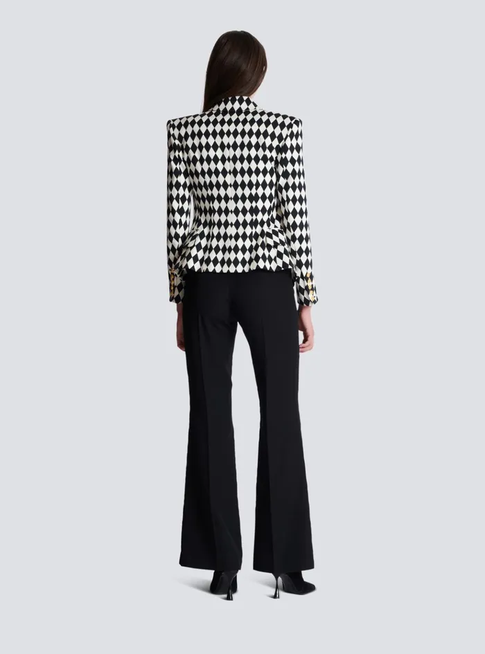 6button Diamond Crepe Jacket Black Women Balmain Jackets And Blazers