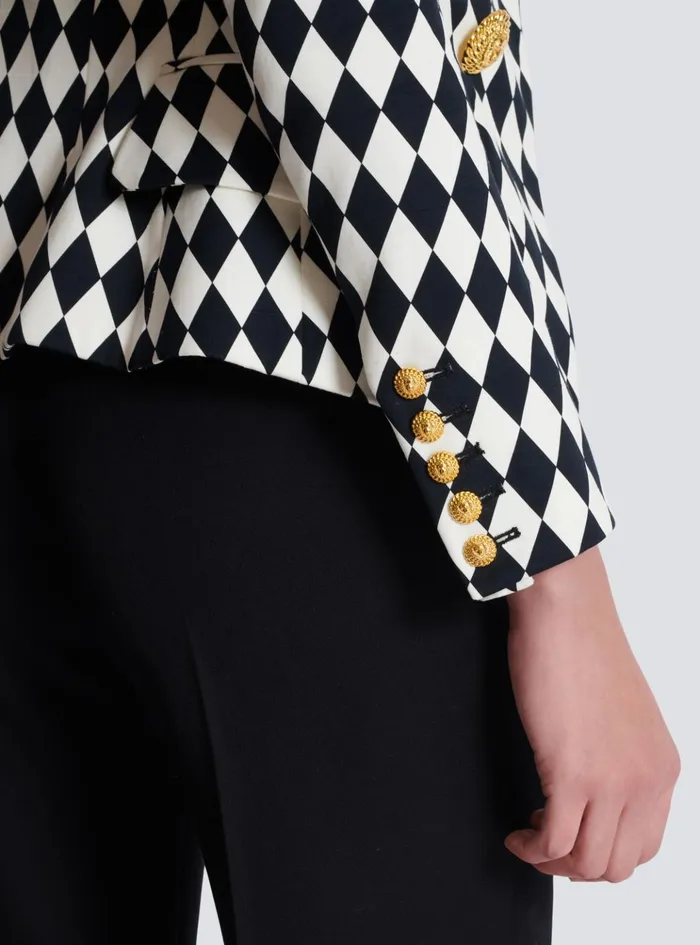 6button Diamond Crepe Jacket Black Women Balmain Jackets And Blazers