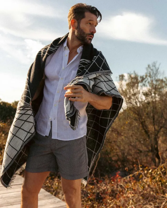 Accessories Men Billy Reid Pelican Blanket Black Natural