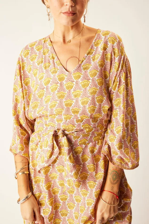 Accessories Shop Natalie Martin SASH BELT Tulip Print Bahamas Pink