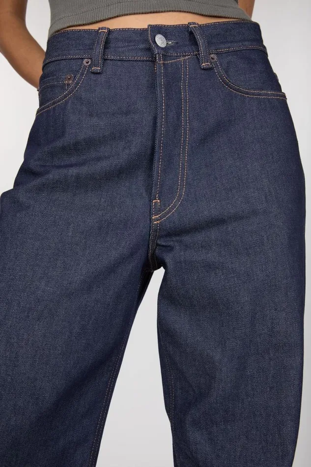 Acne Studios Baggy Fit Jeans 8211 1981F Indigo Blue Women Jeans