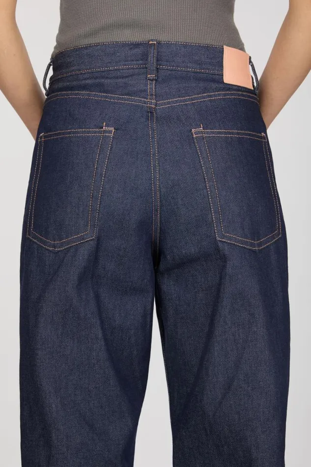 Acne Studios Baggy Fit Jeans 8211 1981F Indigo Blue Women Jeans
