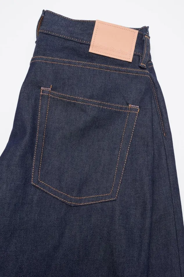 Acne Studios Baggy Fit Jeans 8211 1981F Indigo Blue Women Jeans