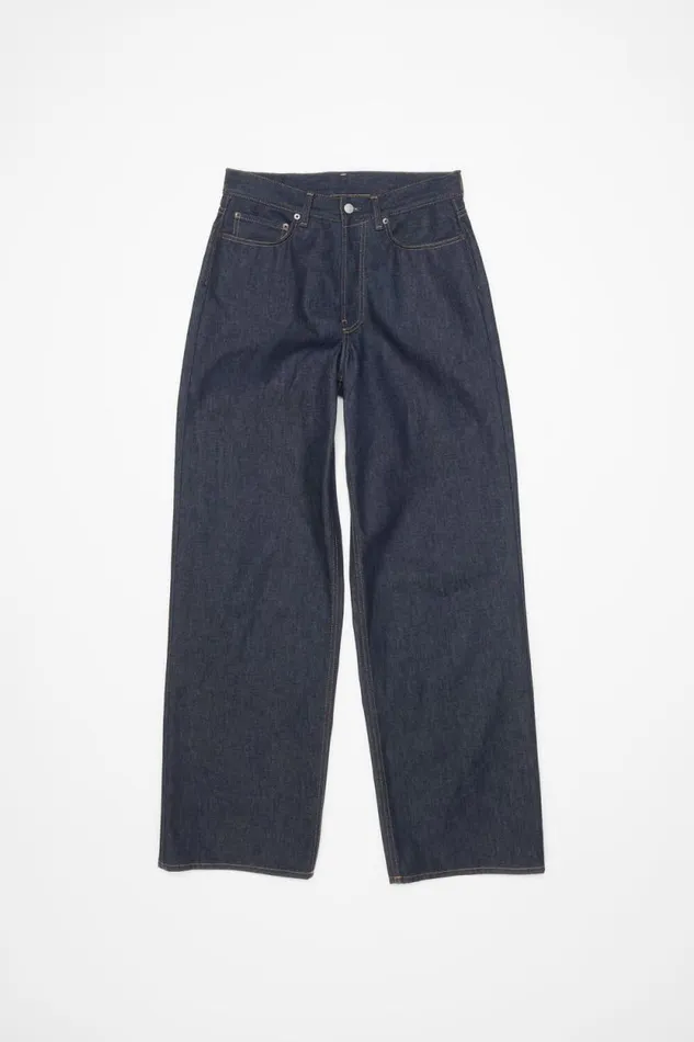 Acne Studios Baggy Fit Jeans 8211 1981F Indigo Blue Women Jeans