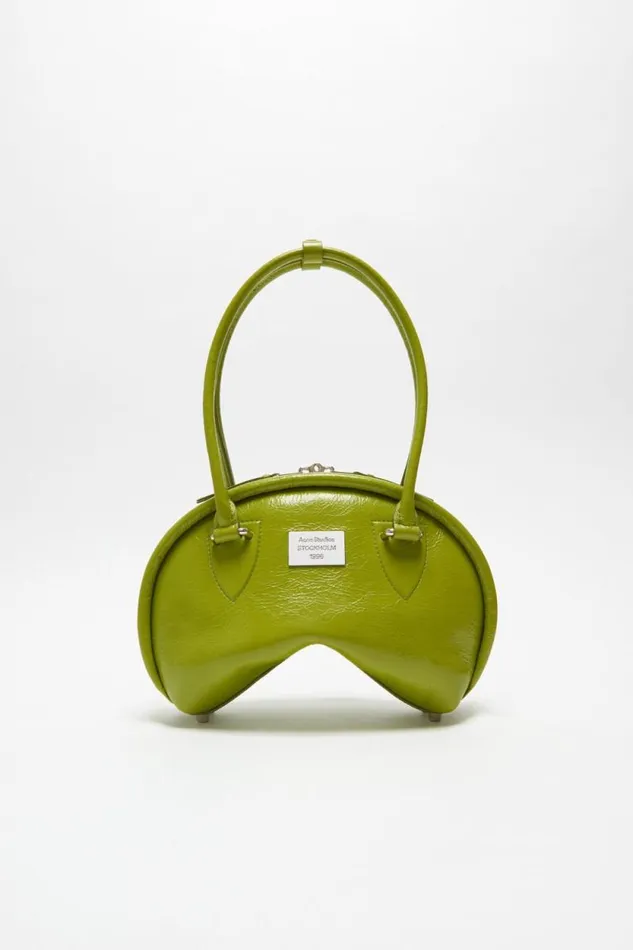 Acne Studios Bowlina Mini Shoulder Bag Lime Green Men Bags