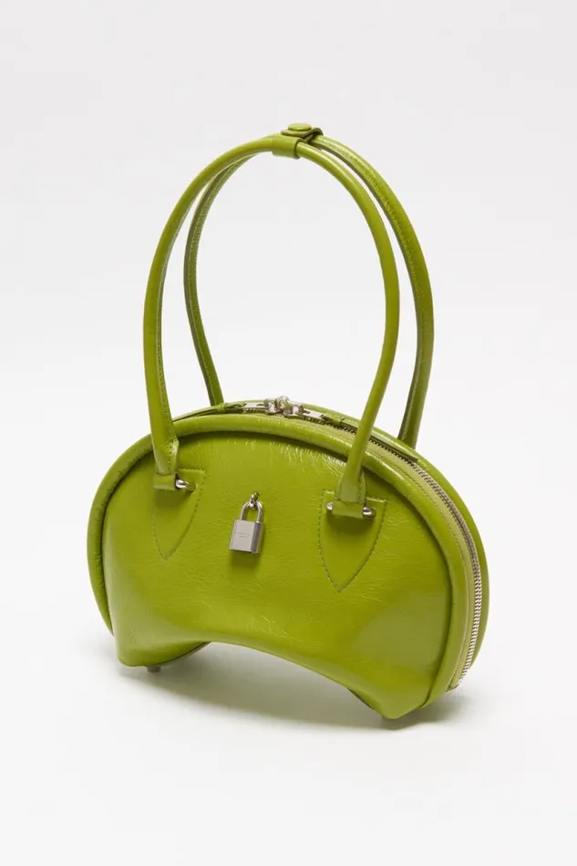 Acne Studios Bowlina Mini Shoulder Bag Lime Green Men Bags