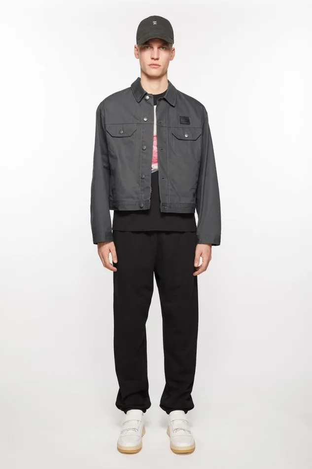 Acne Studios Canvas Jacket Dark Grey Men Face Collection