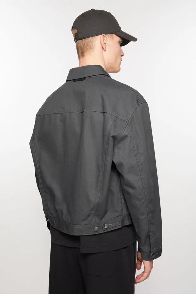 Acne Studios Canvas Jacket Dark Grey Men Face Collection