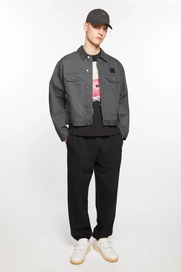 Acne Studios Canvas Jacket Dark Grey Men Face Collection