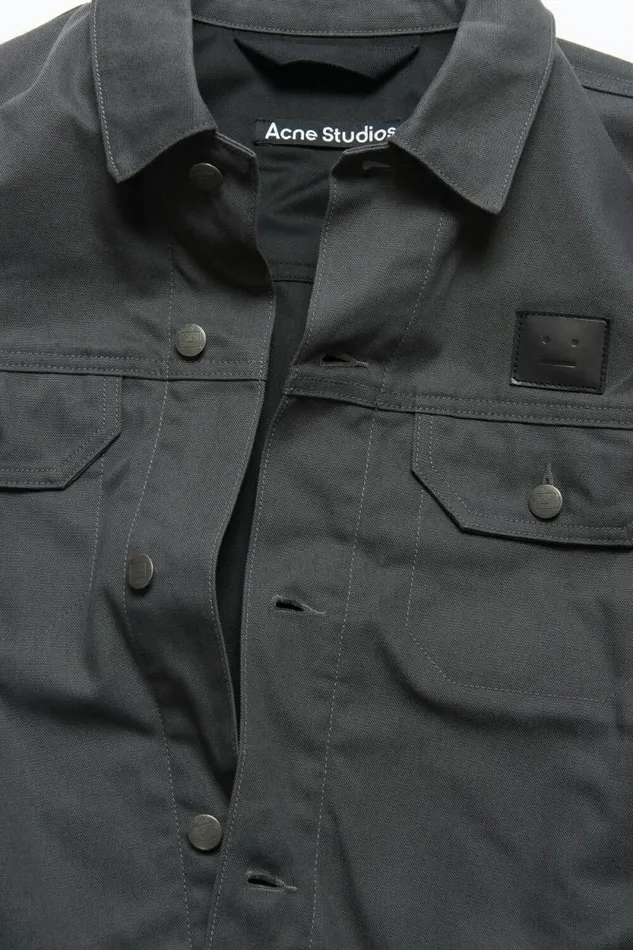 Acne Studios Canvas Jacket Dark Grey Men Face Collection