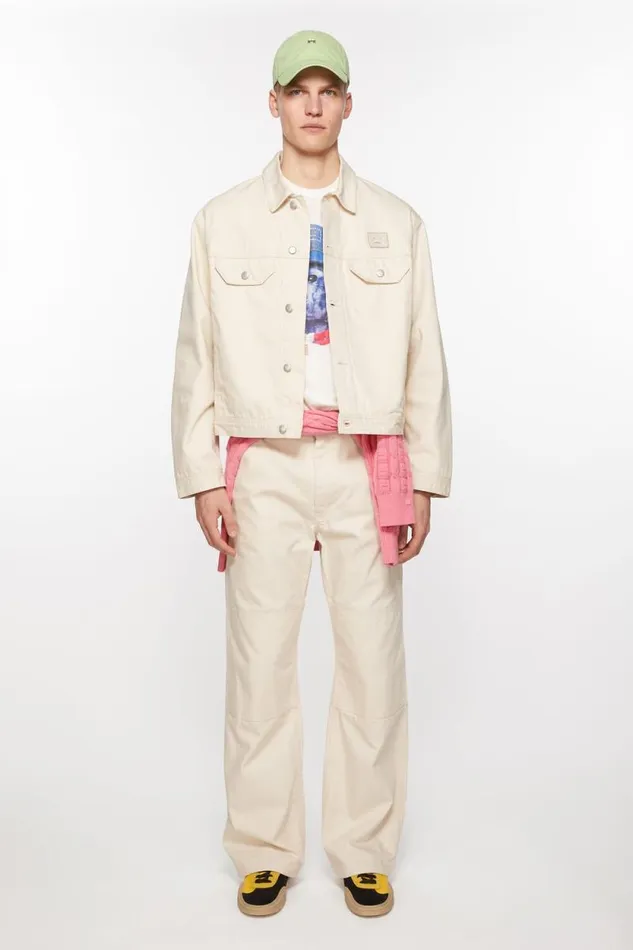 Acne Studios Canvas Jacket Oatmeal Melange Men Outerwear