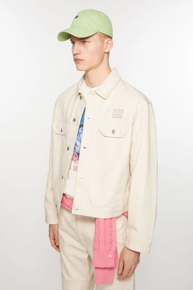 Acne Studios Canvas Jacket Oatmeal Melange Men Outerwear Acne Studios Canvas Jacket Oatmeal Melange Men Outerwear