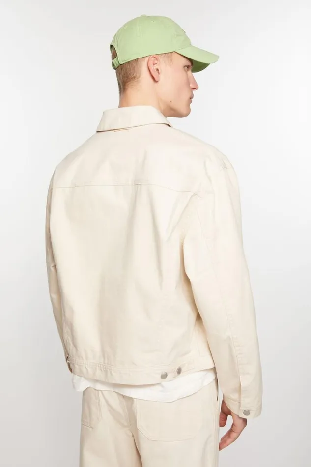 Acne Studios Canvas Jacket Oatmeal Melange Men Outerwear Acne Studios Canvas Jacket Oatmeal Melange Men Outerwear