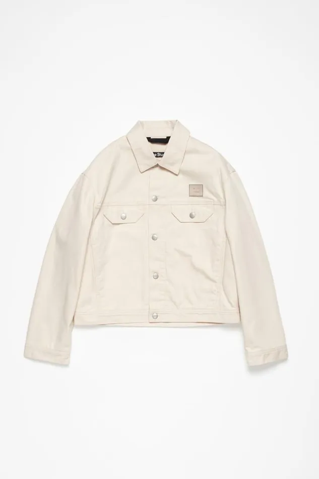 Acne Studios Canvas Jacket Oatmeal Melange Men Outerwear Acne Studios Canvas Jacket Oatmeal Melange Men Outerwear