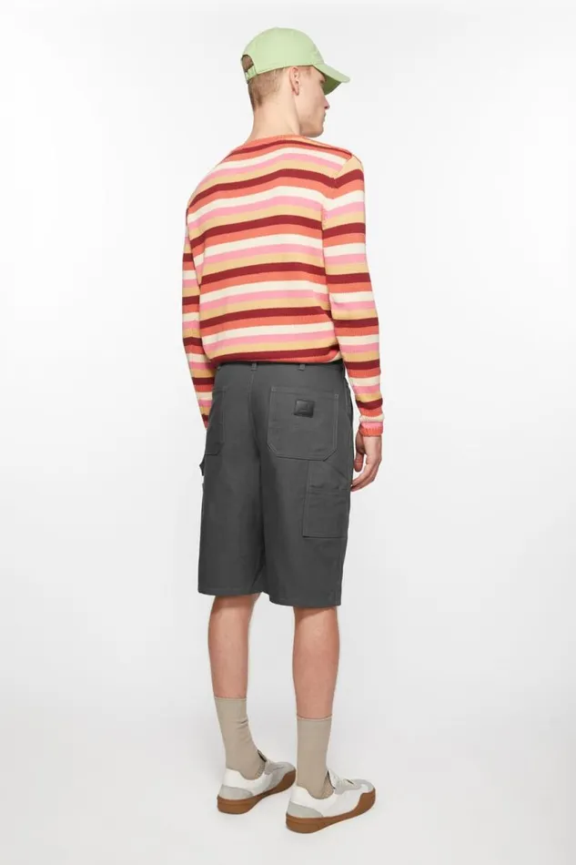 Acne Studios Canvas Shorts Dark Grey Women Shorts Acne Studios Canvas Shorts Dark Grey Women Shorts