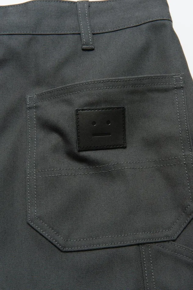 Acne Studios Canvas Shorts Dark Grey Women Shorts Acne Studios Canvas Shorts Dark Grey Women Shorts