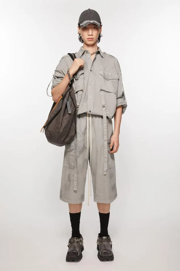 Acne Studios Cargo Shorts Mid Grey Men Shorts