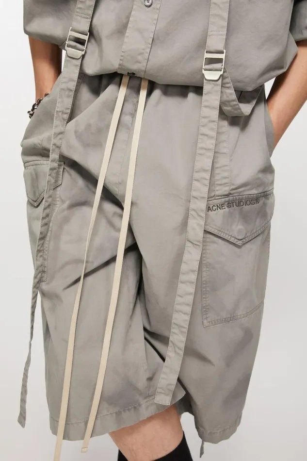 Acne Studios Cargo Shorts Mid Grey Men Shorts