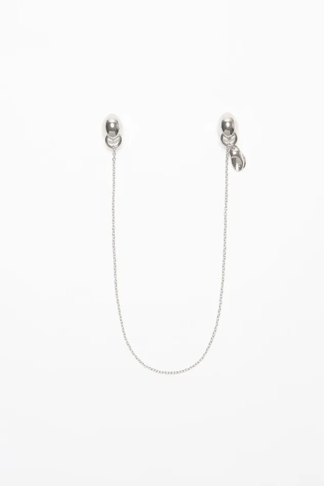 Acne Studios Chain Earrings Silver Men Jewellery
