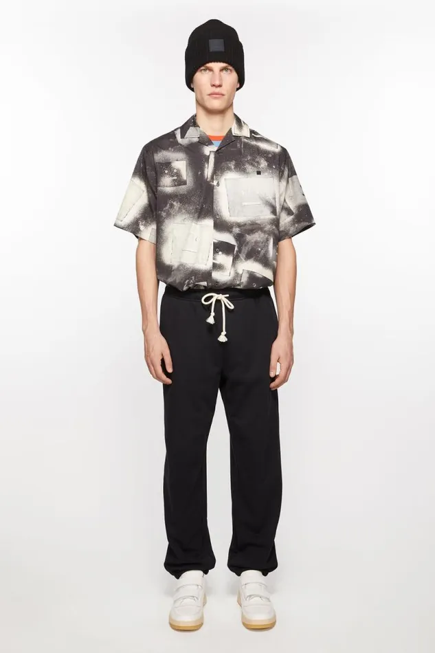 Acne Studios Cotton Sweatpants Black Men Trousers