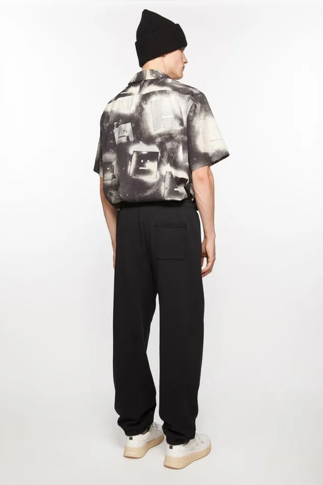 Acne Studios Cotton Sweatpants Black Men Trousers Acne Studios Cotton Sweatpants Black Men Trousers