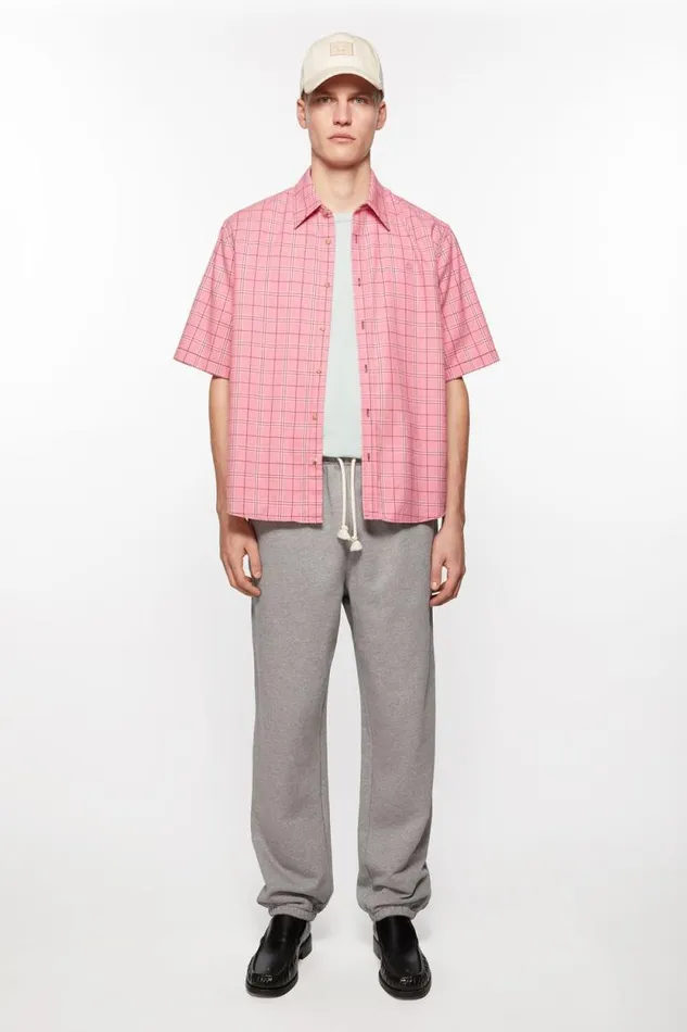 Acne Studios Cotton Sweatpants Light Grey Melange Women Trousers
