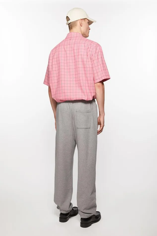 Acne Studios Cotton Sweatpants Light Grey Melange Women Trousers