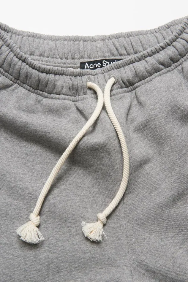 Acne Studios Cotton Sweatpants Light Grey Melange Women Trousers