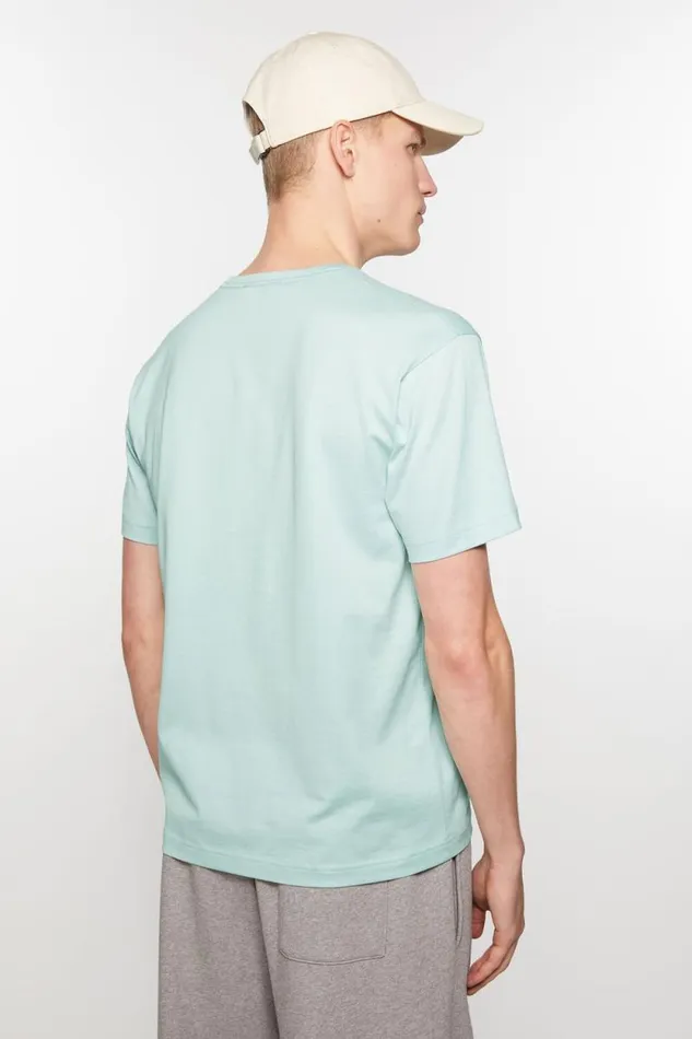 Acne Studios Crew Neck Tshirt Regular Fit Dusty Blue Men Tshirts Acne Studios Crew Neck Tshirt Regular Fit Dusty Blue Men Tshirts