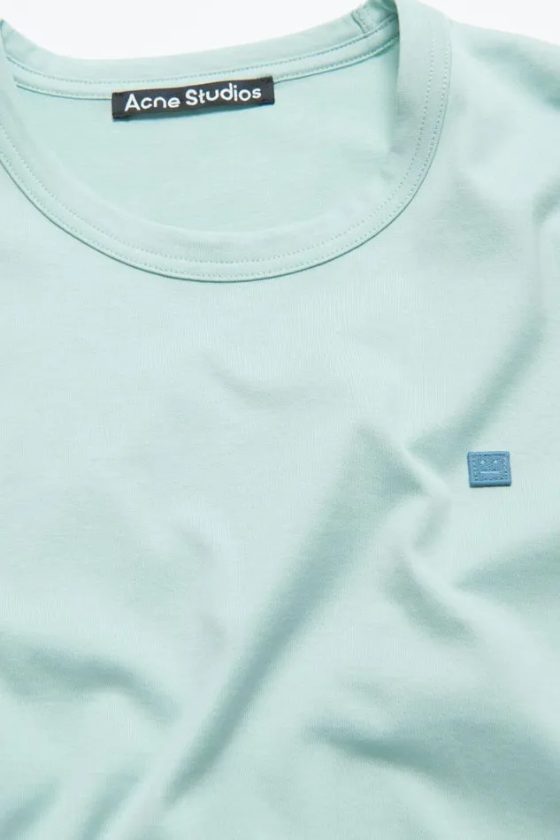 Acne Studios Crew Neck Tshirt Regular Fit Dusty Blue Men Tshirts Acne Studios Crew Neck Tshirt Regular Fit Dusty Blue Men Tshirts