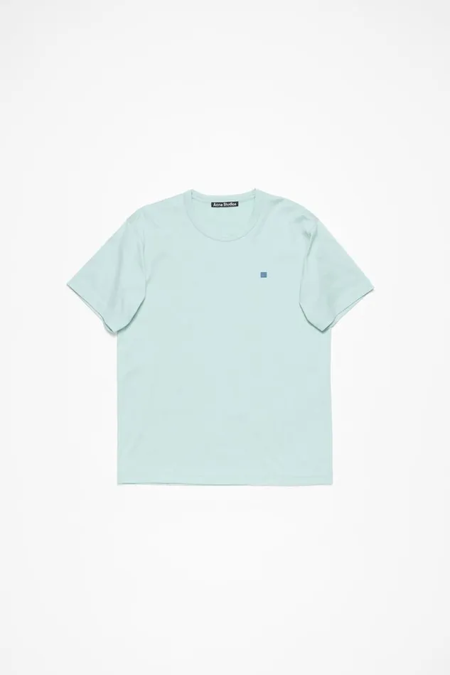 Acne Studios Crew Neck Tshirt Regular Fit Dusty Blue Men Tshirts Acne Studios Crew Neck Tshirt Regular Fit Dusty Blue Men Tshirts