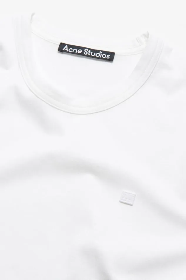 Acne Studios Crew Neck Tshirt Regular Fit Optic White Women Tshirts