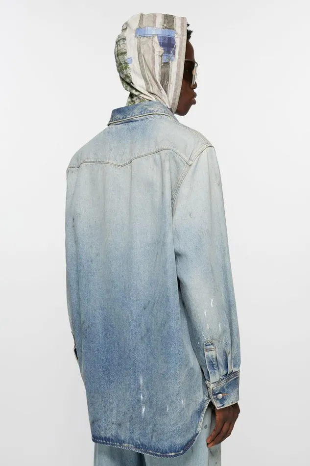 Acne Studios Denim Shirt 8211 Relaxed Fit Light Blue Men Shirts