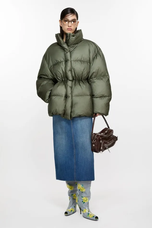 Acne Studios Down Jacket Dark Green Women Outerwear Acne Studios Down Jacket Dark Green Women Outerwear