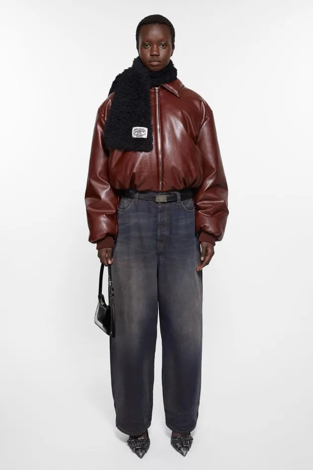 Acne Studios Fluffy Scarf 8211 Narrow Black Women Scarves Acne Studios Fluffy Scarf 8211 Narrow Black Women Scarves