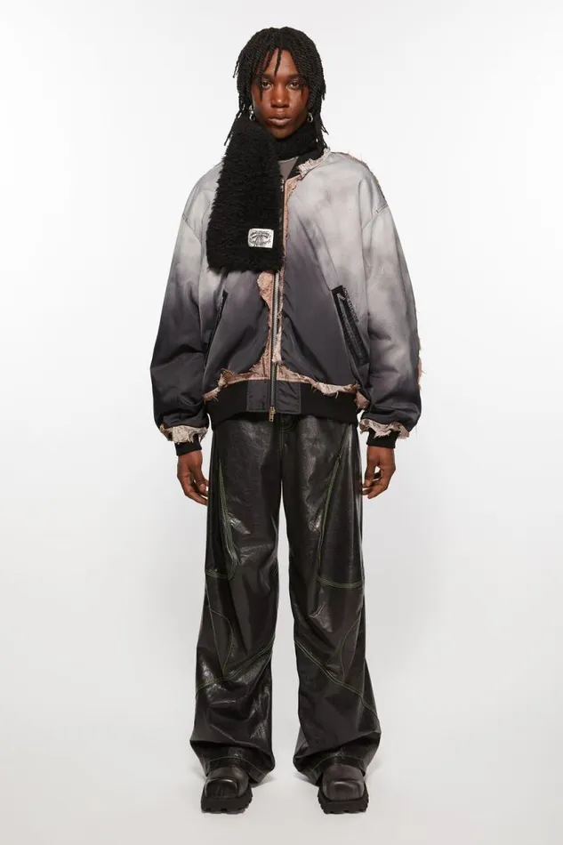 Acne Studios Fluffy Scarf 8211 Narrow Black Women Scarves Acne Studios Fluffy Scarf 8211 Narrow Black Women Scarves
