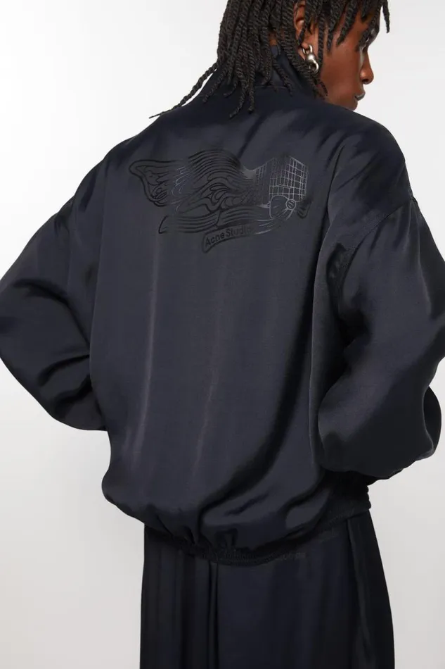 Acne Studios Fluid Tracksuit Jacket Navy Men Outerwear Acne Studios Fluid Tracksuit Jacket Navy Men Outerwear